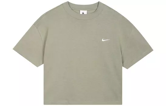Укороченный топ женский светло-зеленый армейский Nike