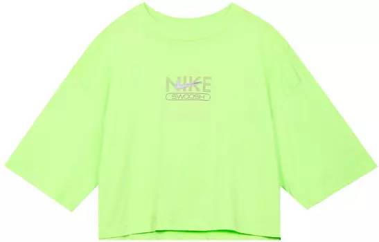 Укороченный топ женский зеленый Nike