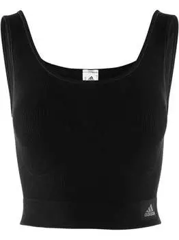 Укороченный верх, растянутый в рубчик. Adidas Sportswear, черный