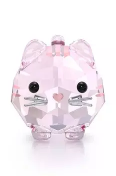 Украшение «Пухлые коты» Swarovski, прозрачный