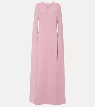 Украшенное платье с накидкой Elie Saab, розовый