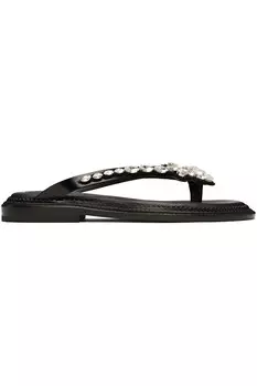 Украшенные цветами шлепанцы Flip-Flops Simone Rocha, мультиколор
