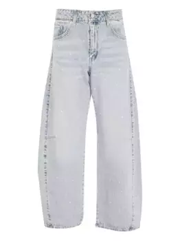 Украшенные джинсы-бойфренды с бочкообразным кроем Levi's, синий