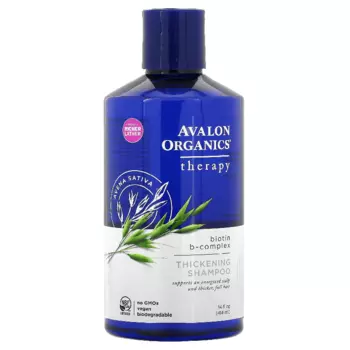 Укрепляющий шампунь Avalon Organics с биотином и В-комплексом, 414 мл