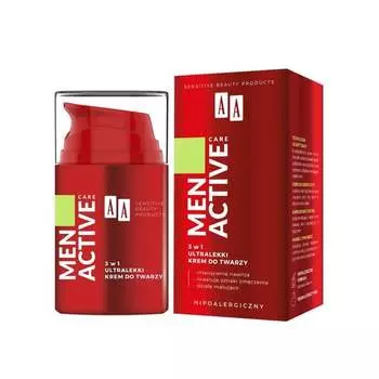 Ультралегкий крем для лица 3в1, 50 мл AA Men Active Care