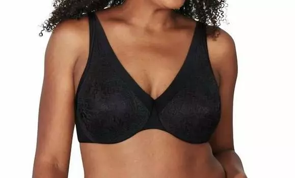 Ультрамягкий бюстгальтер Dreamwire на косточках No Poke черного цвета Playtex