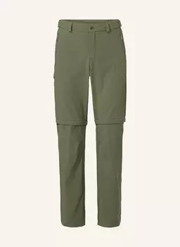 Уличные брюки m farley stretch t-zip p iii VAUDE, зеленый