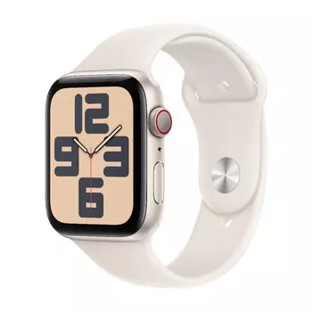 Умные часы Apple Watch SE 2024 (GPS + Cellular), 44 мм, Starlight Aluminum Case/Starlight Sport Band - S/M