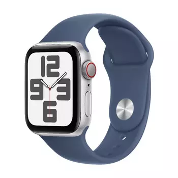 Умные часы Apple Watch SE 2024 (GPS + Cellular), 40 мм, Silver Aluminum Case/Denim Sport Band - M/L