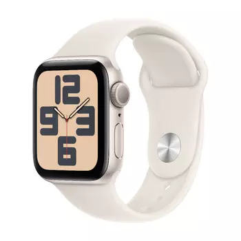 Умные часы Apple Watch SE 2024 (GPS), 40 мм, Starlight Aluminum Case/Starlight Sport Band - S/M