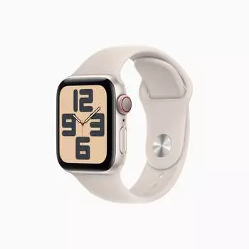 Умные часы Apple Watch SE Gen 2 2023 (GPS + Cellular), 40 мм, Starlight Aluminum Case/Starlight Sport Band - S/M