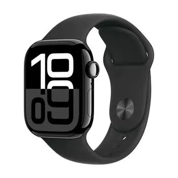 Умные часы Apple Watch Series 10 (GPS+Cellular), 42мм, Jet Black Aluminum Case/Black Sport Band - S/M