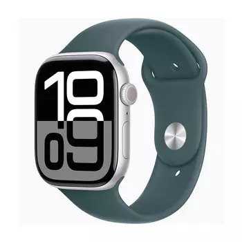 Умные часы Apple Watch Series 10 (GPS), 46 мм, Silver Aluminum Case/Lake Green Sport Band - S/M