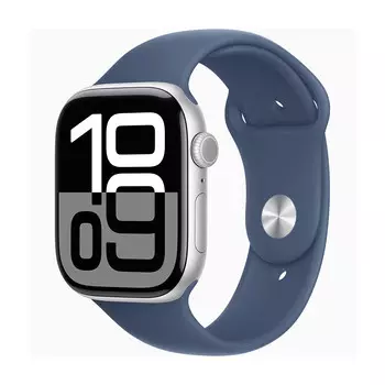 Умные часы Apple Watch Series 10 (GPS), 46 мм, Silver Aluminum Case/Denim Sport Band - S/M