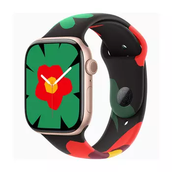 Умные часы Apple Watch Series 10 (GPS), 46 мм, Rose Gold Aluminum Case/Black Unity - Unity Bloom Sport Band - M/L