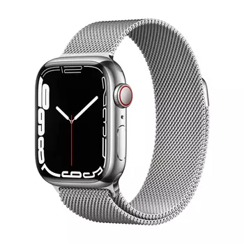 Умные часы Apple Watch Series 7 Stainless Steel (GPS+Cellular), 41 mm, Silver