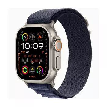 Умные часы Apple Watch Ultra 2, 49 мм, GPS+Cellular, Natural Titanium Case/Navy Alpine Loop, S