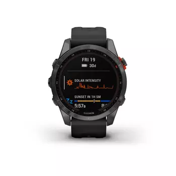 Умные часы Garmin Fenix 7S Solar Edition 42мм, 1.2", Wi-Fi, темно-серый