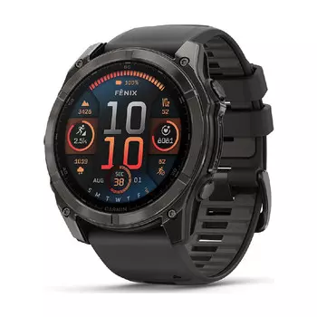 Умные часы Garmin Fenix 8, Sapphire, 51 мм, AMOLED 1.4", Wi-Fi, темно-серый