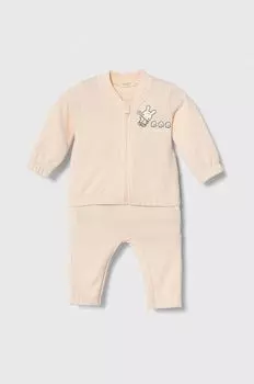 United Colors of Benetton Детский хлопковый спортивный костюм, оранжевый