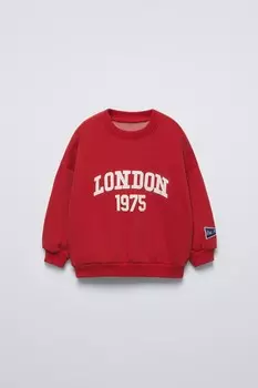 Университетская толстовка ZARA, красноватый