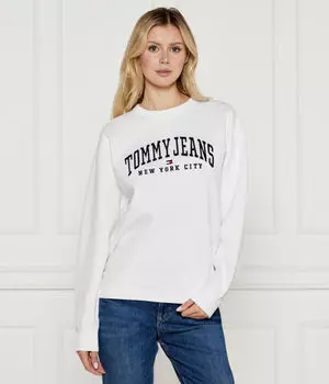 Университетский свитер Loose fit Tommy Jeans, белый