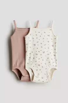 Упаковка из 2 трикотажных боди из хлопка пима H&M, мультиколор