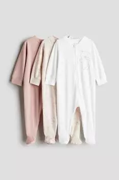 Упаковка из 3 пижам на молнии H&M, мультиколор