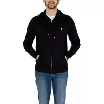US POLO ASSN. Хлопковый мужской свитер U.S. POLO ASSN., черный