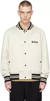 Утепленная куртка-бомбер в полоску Off-White BOSS