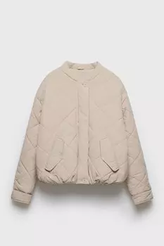 Утепленная куртка-бомбер z3d ZARA, камень