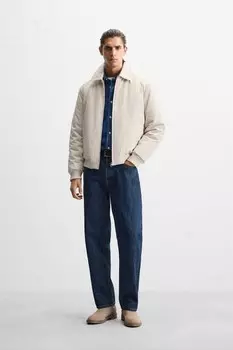 Утепленная куртка-бомбер ZARA, цвет Bone