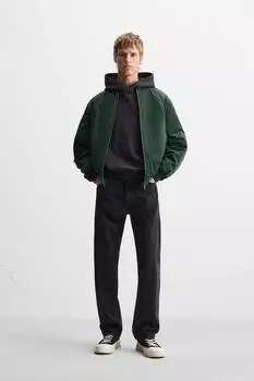 Утепленная куртка-бомбер ZARA, светло-зеленый