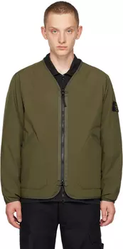 Утепленная куртка цвета хаки Stone Island