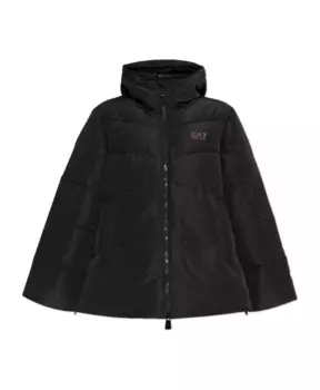 Утепленная куртка с капюшоном Emporio Armani Ea7, черный
