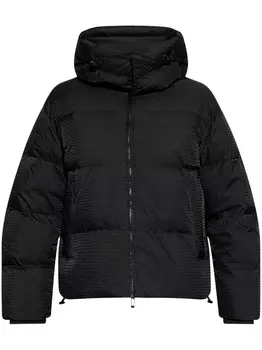 Утепленная куртка с монограммой Emporio Armani, черный