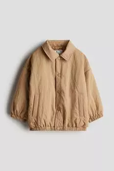 Утепленная нейлоновая куртка H&M, бежевый