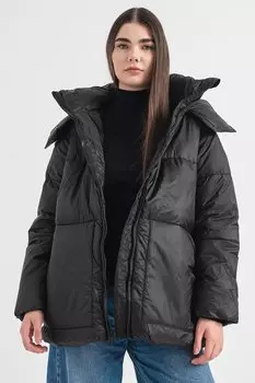 Утепленная зимняя куртка с капюшоном Gap, черный