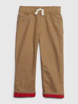 Утепленные прямые джинсы Gap, коричневый