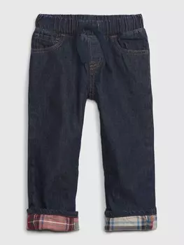 Утепленные прямые джинсы Gap, синий