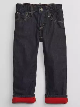 Утепленные прямые джинсы Gap, синий