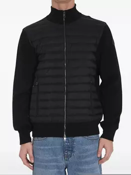 Утепленный кардиган Moncler, черный