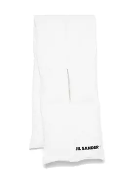 Утепленный шарф Jil Sander, белый