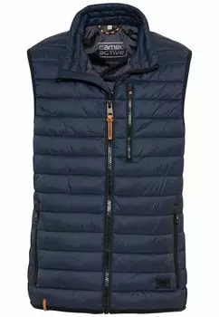 Утепленный жилет Camel Active mit horizontaler Steppung aus recyceltem Polyester, темно синий