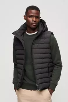 Утепленный жилет Fuji Sports с капюшоном Superdry, черный