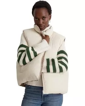 Утепленный жилет Madewell Reversible Puffer, экрю