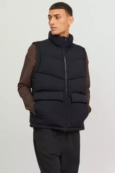 Утепленный жилет с карманом Jack & Jones, черный