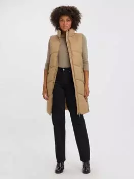 Утепленный жилет Vero Moda, бежевый