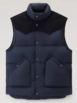 Утепленный жилет Woolrich, темно синий