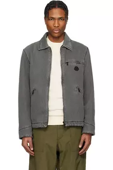 Утеплённая джинсовая рубашка Acate Moncler, черный
